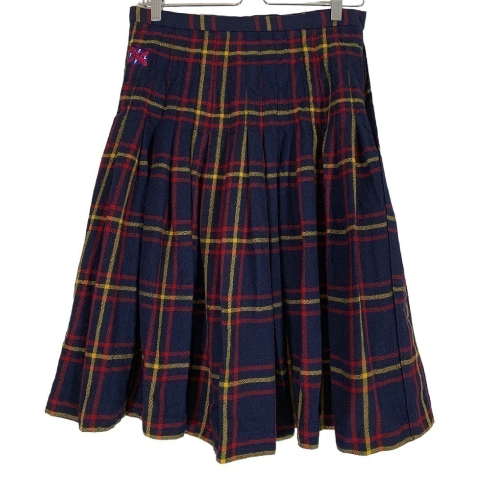 Vintage Lochcarron Tartan Plaid Pleated Kilt Skirt Size S/M